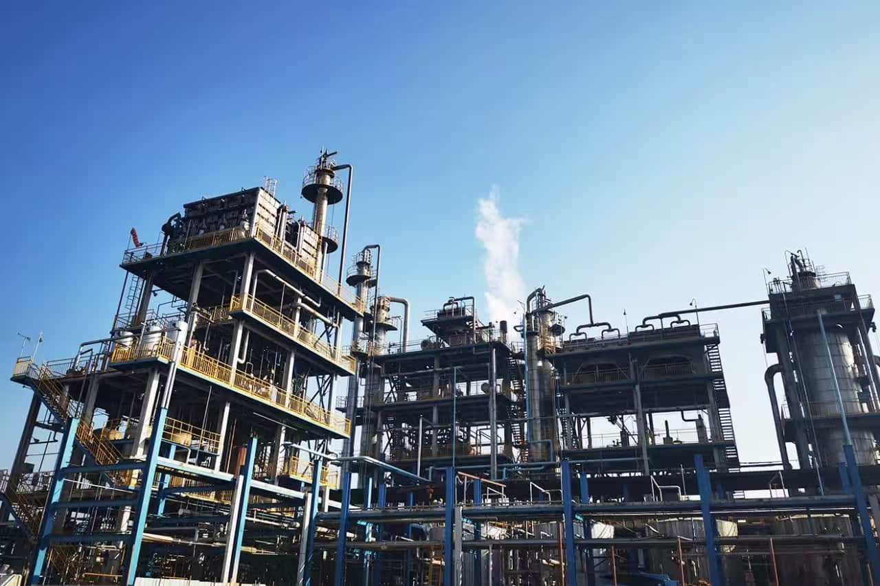 Outdoor high-temperature flue-gas process equipment at a chemical and petrochemical plant.